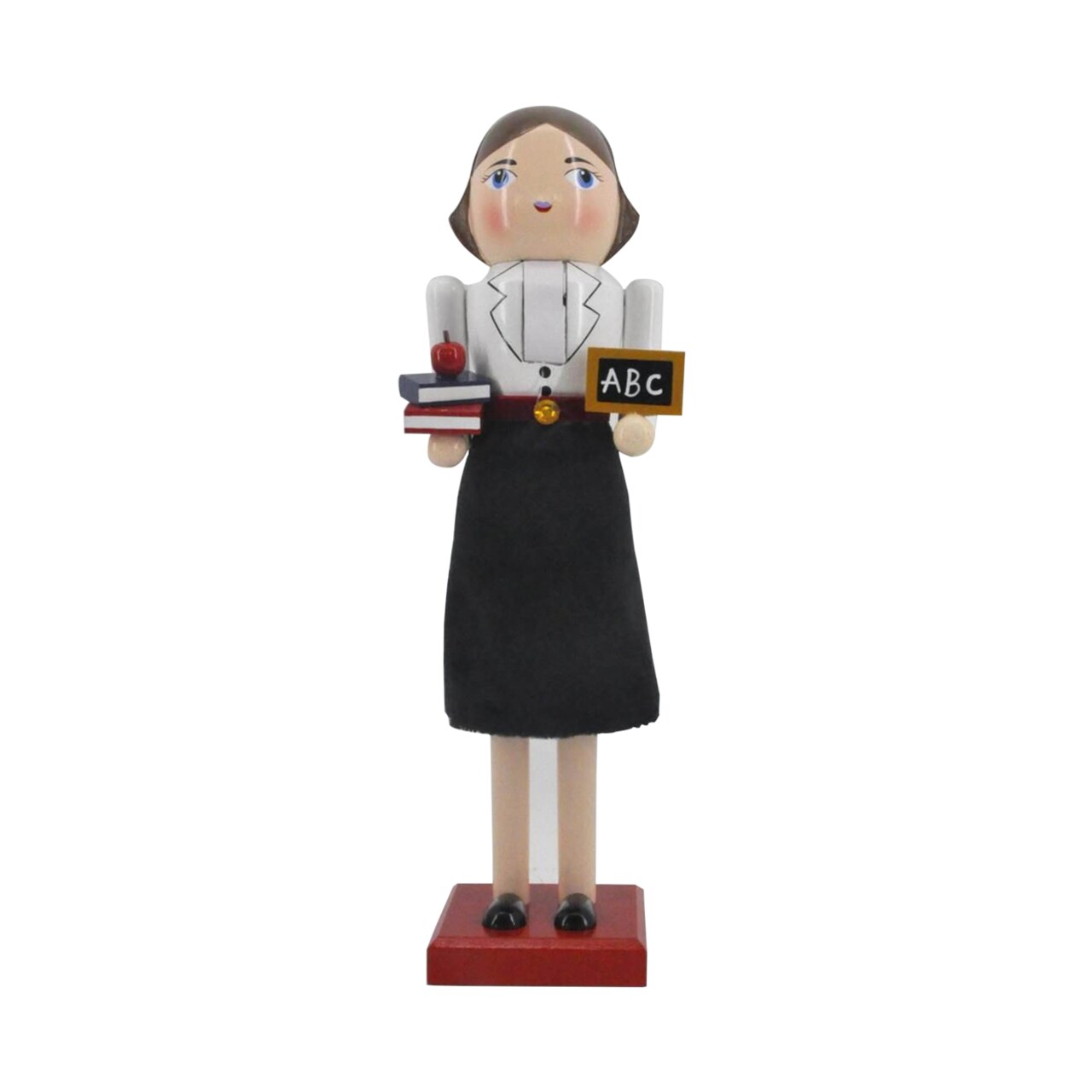 TX USA Corporation 14" Holiday Mantel Display Teacher Lady Theme Christmas Nutcracker Figurine